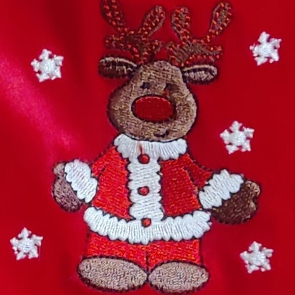 Infant Reindeer Holiday 2 Piece Outfit with Matching Hat. - Picture 5 of 5